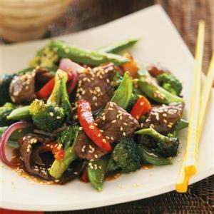orang ginger beef stir fry